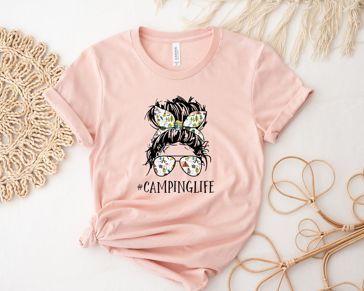 Camping Life Shirt: Adventure Awaits, Mountains Tee