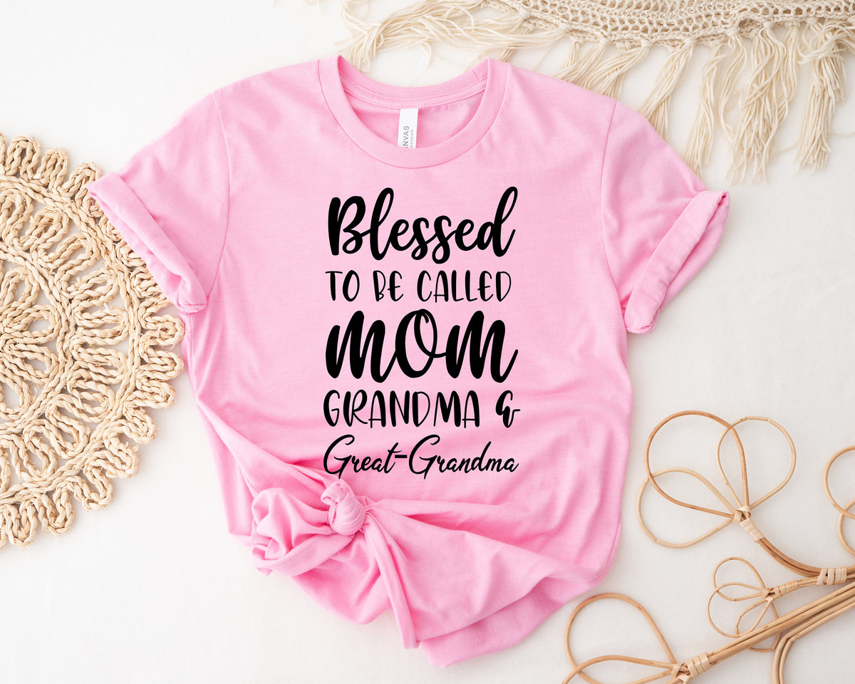 Blessed Great Grandma Shirt, Pregnancy Announcement Gift