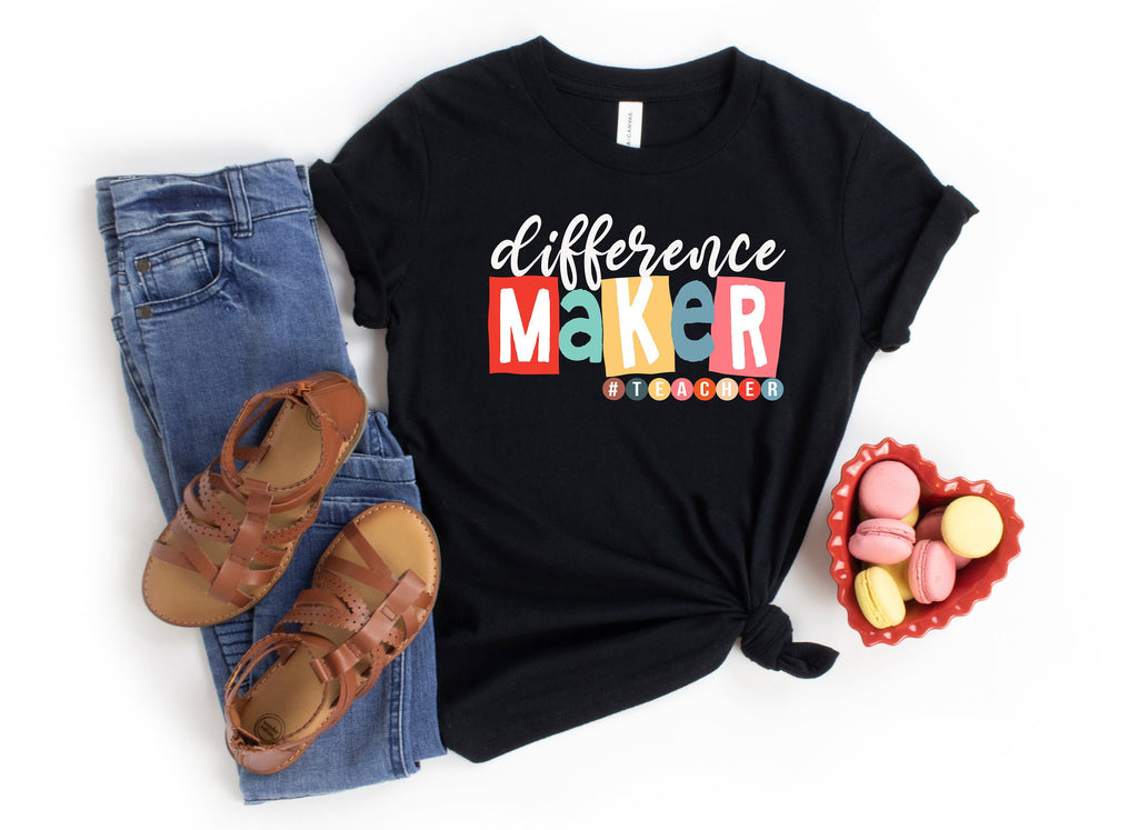 Difference Maker Teacher Shirt: Custom Teacher Life Tee