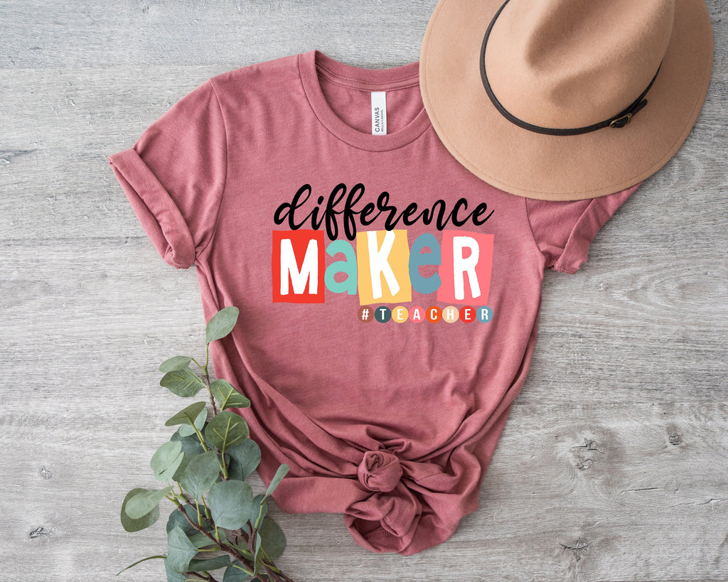 Difference Maker Teacher Shirt: Custom Teacher Life Tee