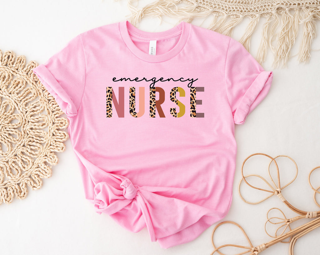 Leopard Emergency Nurse Shirt: RN Life Tee