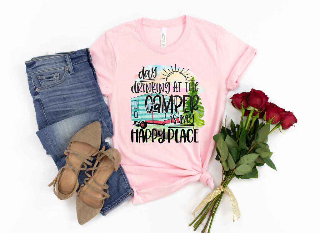 Happy Camper T-Shirt: Camping Life, Group Trip Shirt
