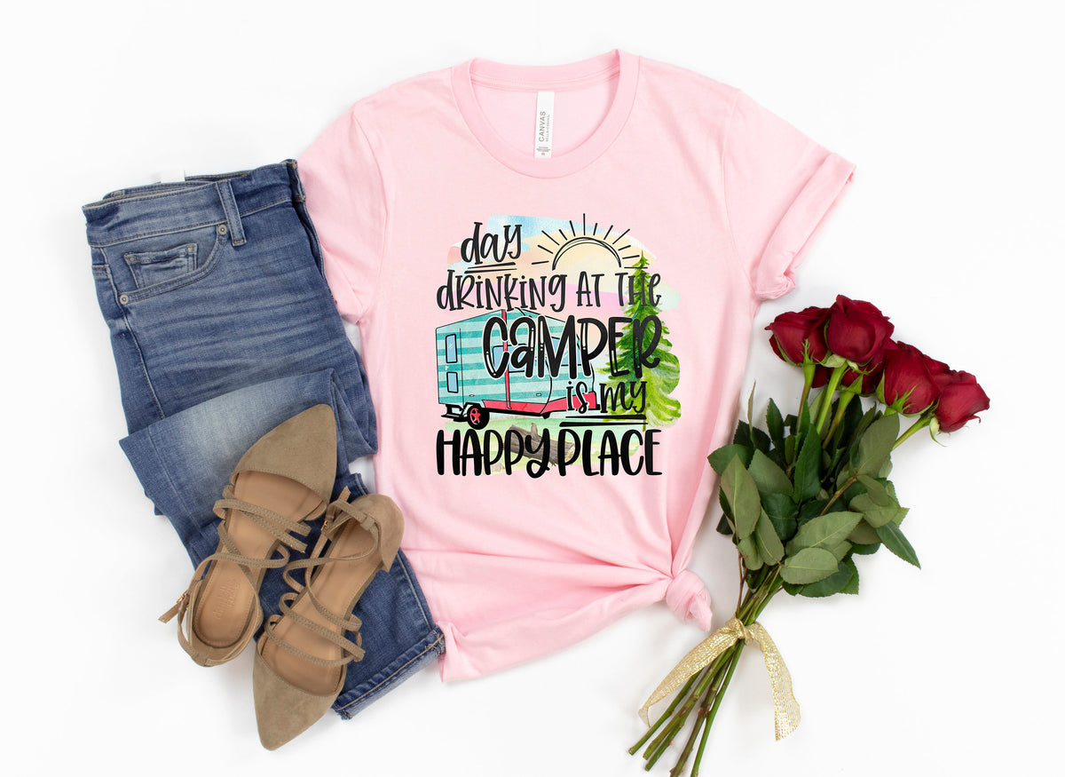 Happy Camper T-Shirt: Camping Life, Group Trip Shirt