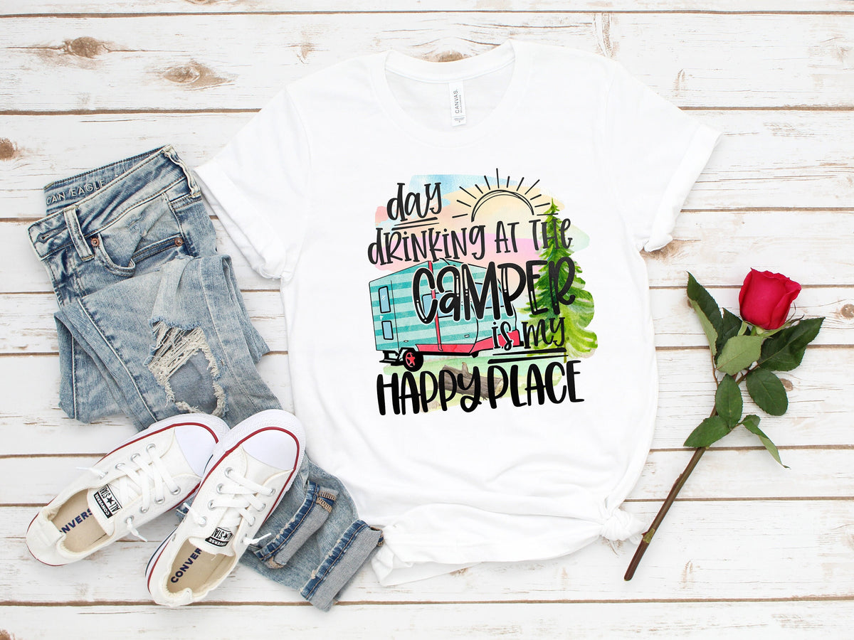 Happy Camper T-Shirt: Camping Life, Group Trip Shirt
