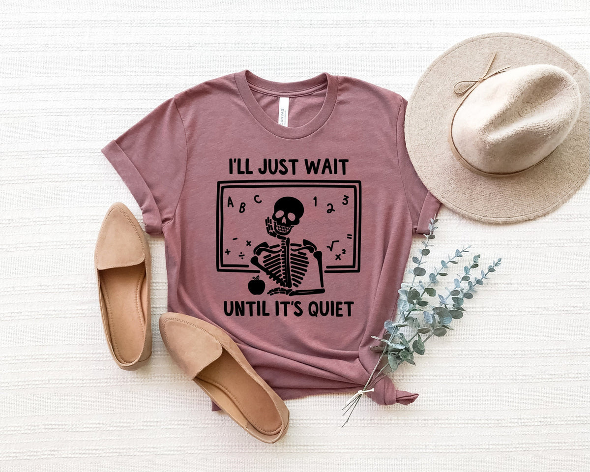 Skeleton Teacher T-Shirt: Funny Halloween Tee, Teacher Life