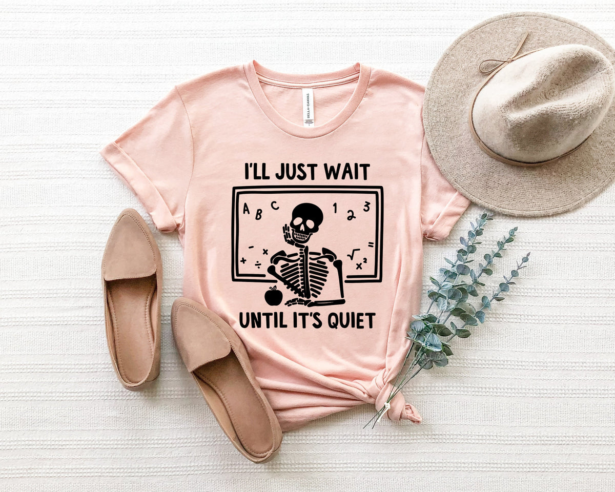 Skeleton Teacher T-Shirt: Funny Halloween Tee, Teacher Life