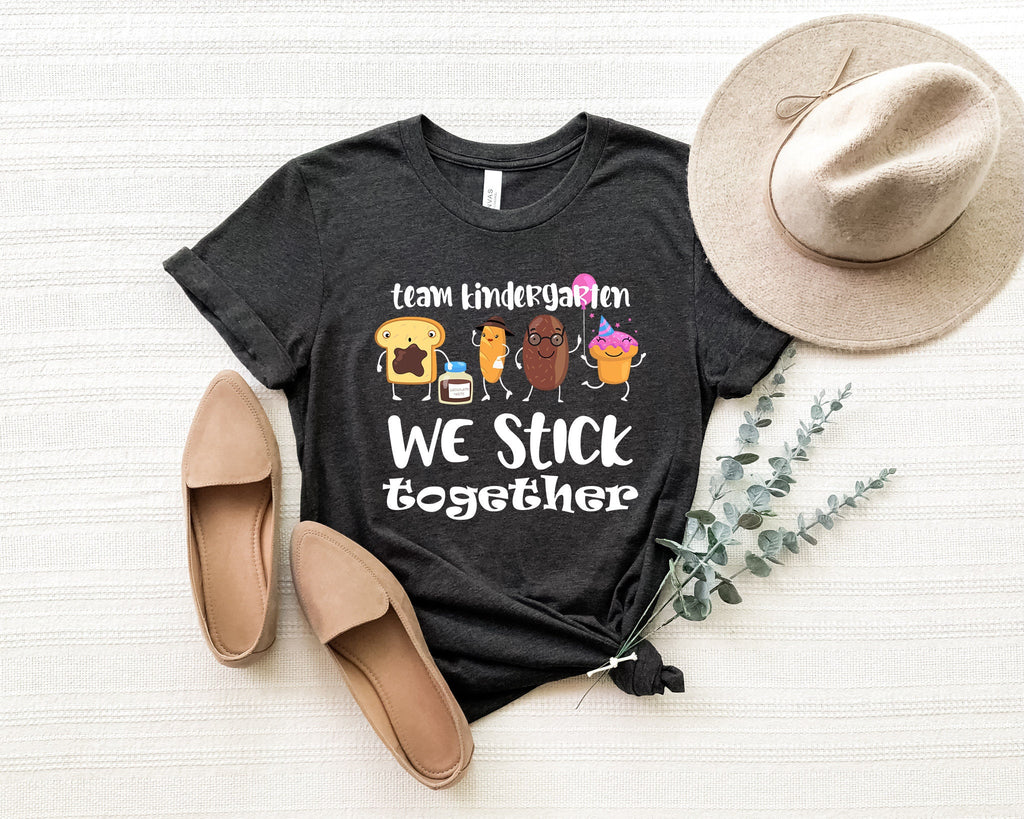 Kindergarten Teacher Shirt: Kinder Squad, We Stick Together