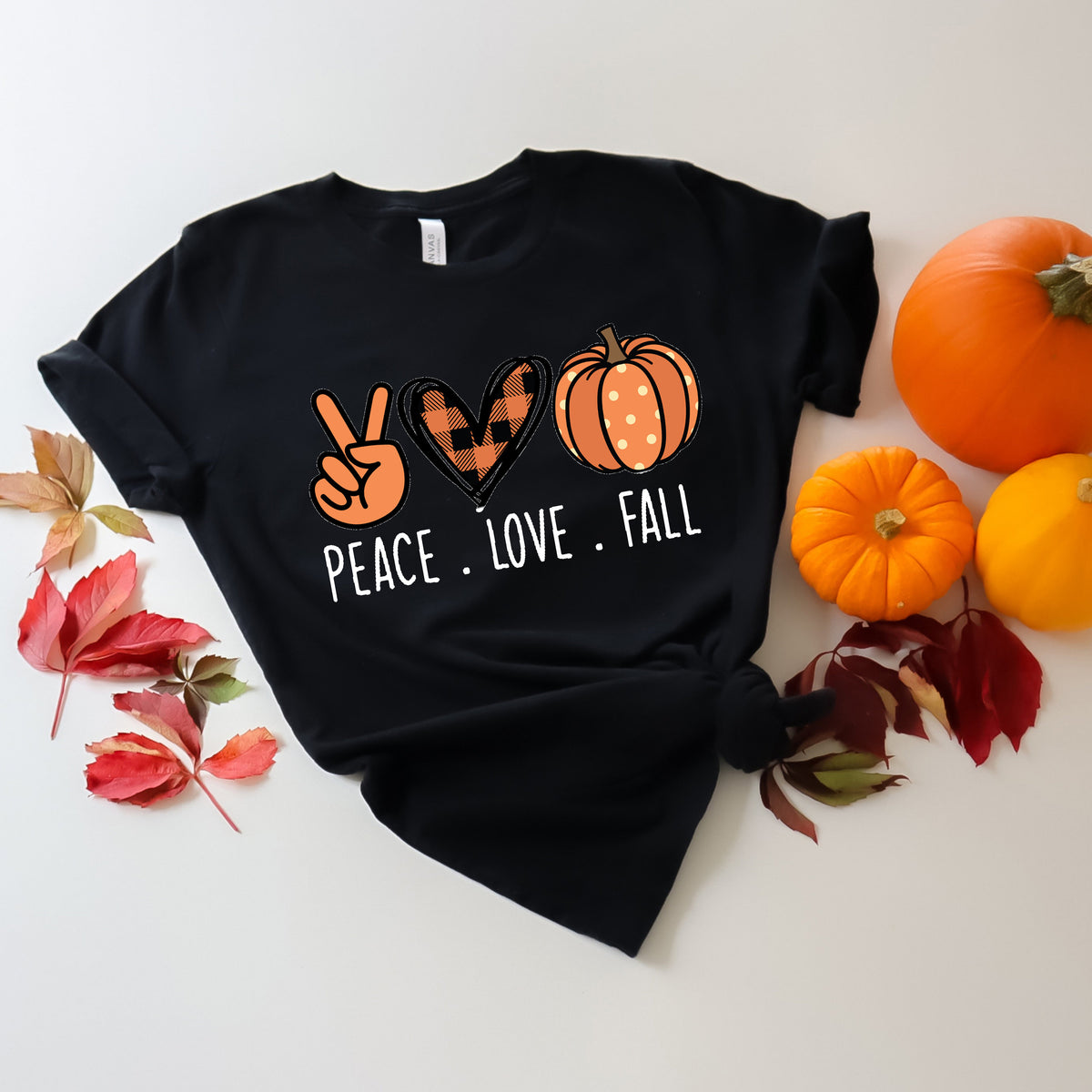 Peace Love Pumpkin Shirt: Leopard Cheetah Fall Thanksgiving Tee