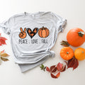 Peace Love Pumpkin Shirt: Leopard Cheetah Fall Thanksgiving Tee