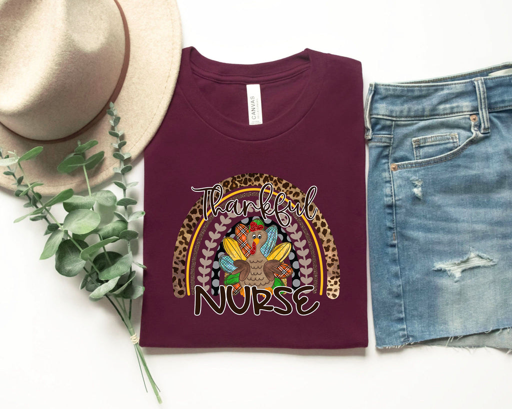 Thankful Nurse Fall Shirt: Autumn Thanksgiving Tee