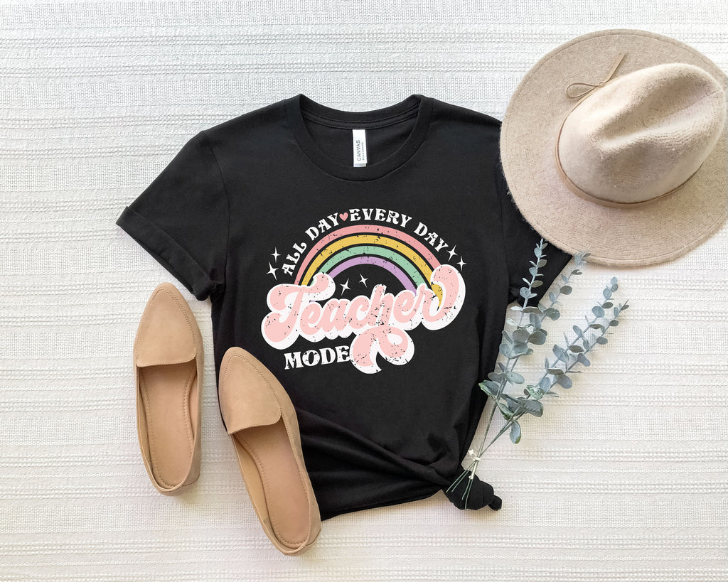 Teacher Mode Shirt: Funny Teacher Life Tee