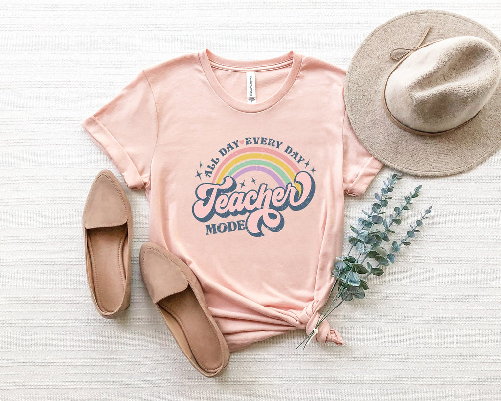 Teacher Mode Shirt: Funny Teacher Life Tee