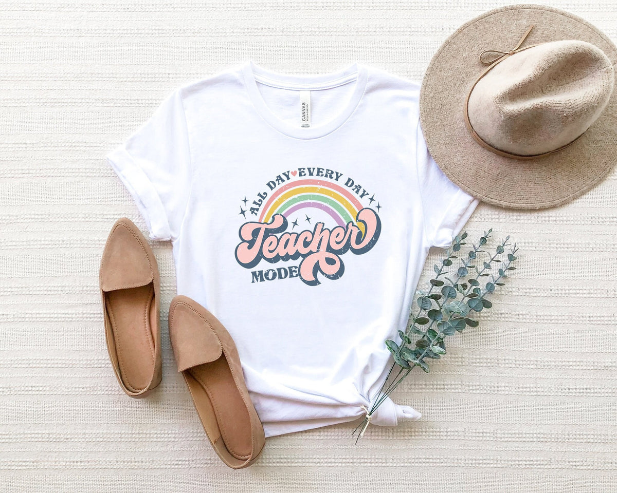 Teacher Mode Shirt: Funny Teacher Life Tee