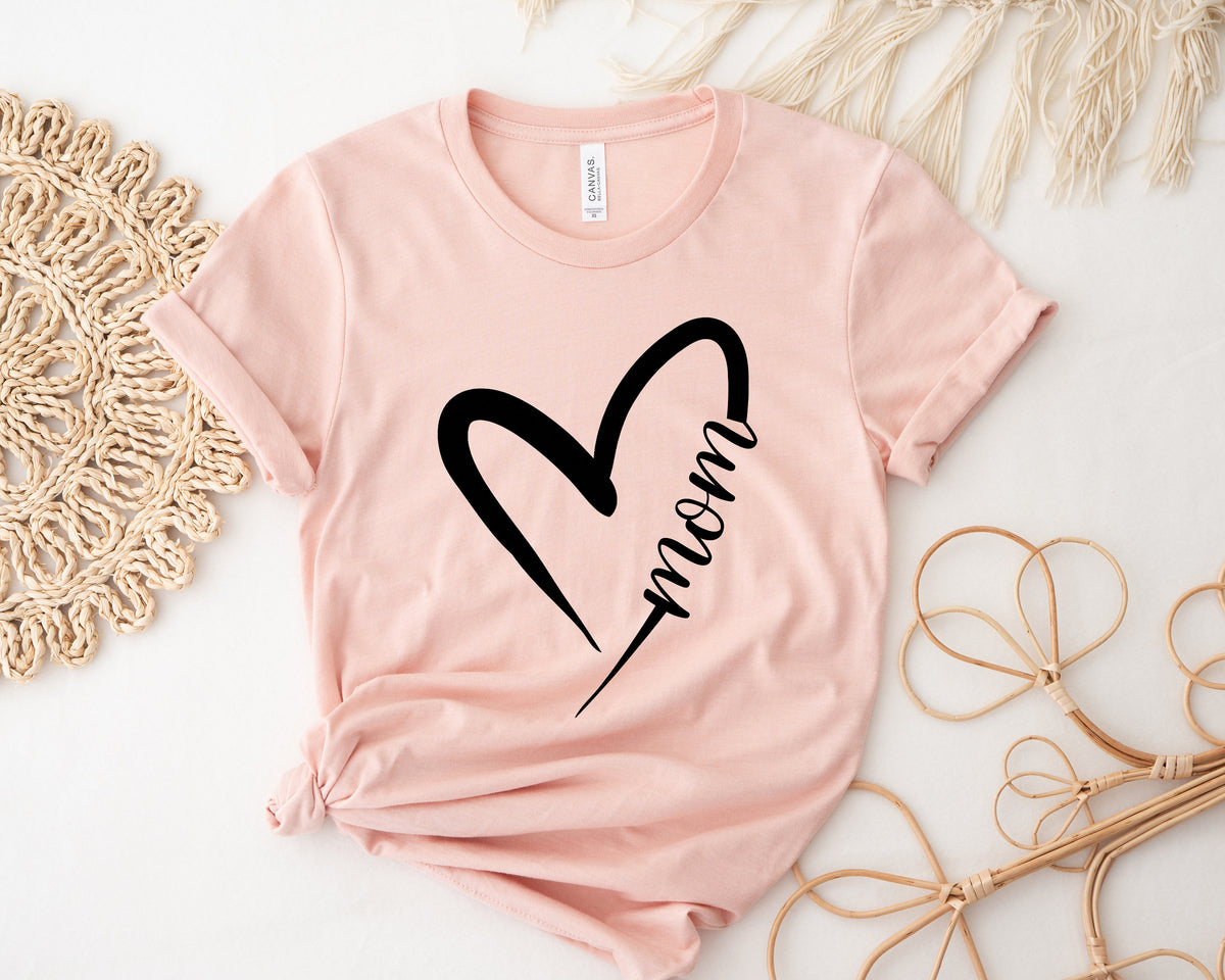 Custom Heart Line Shirt: Personalized Family Name Tee