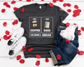 First Coffee Then Data Shirt: Teacher, Psychologist Tee