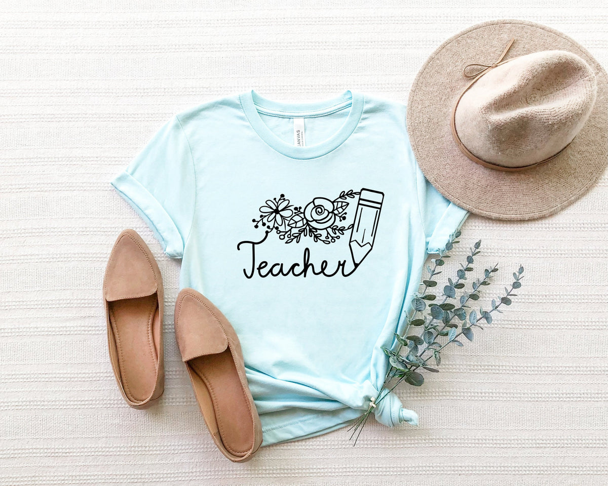 Floral Teacher Shirt: Kindergarten Team Teaching Shirt