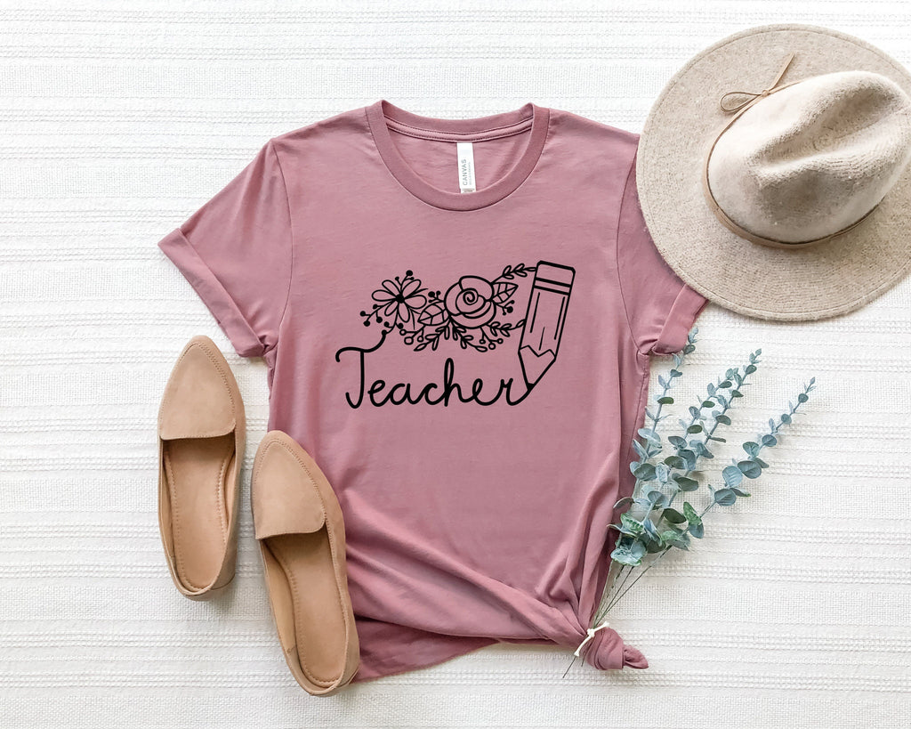 Floral Teacher Shirt: Kindergarten Team Teaching Shirt