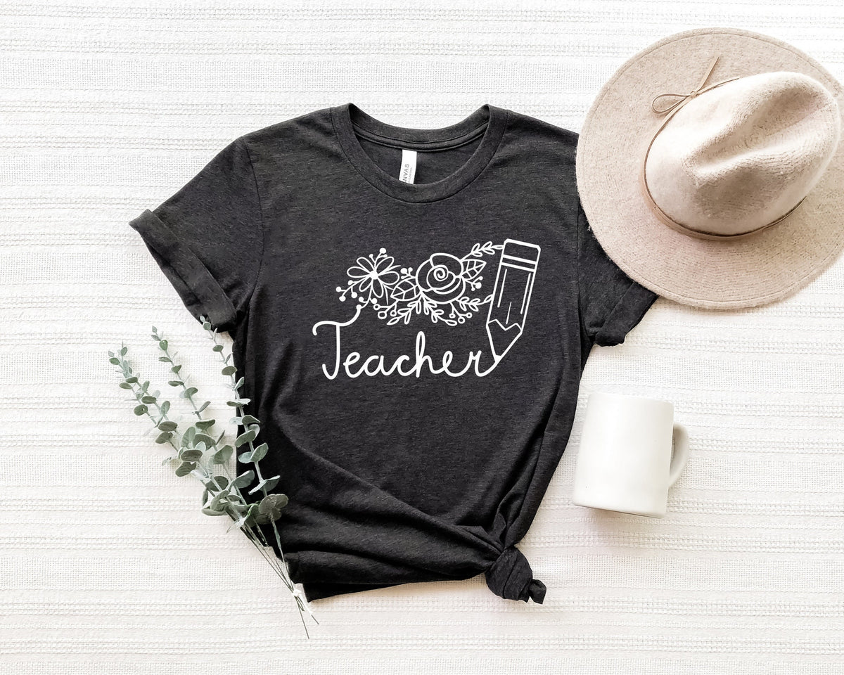 Floral Teacher Shirt: Kindergarten Team Teaching Shirt