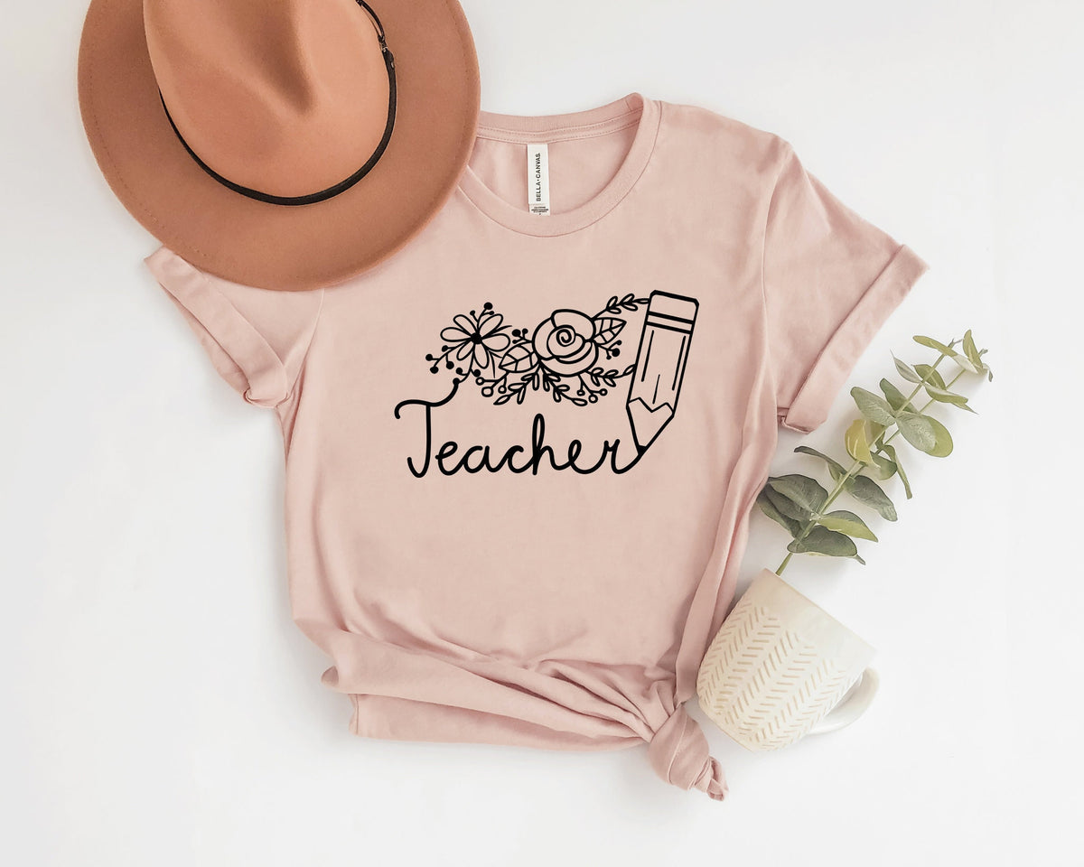 Floral Teacher Shirt: Kindergarten Team Teaching Shirt