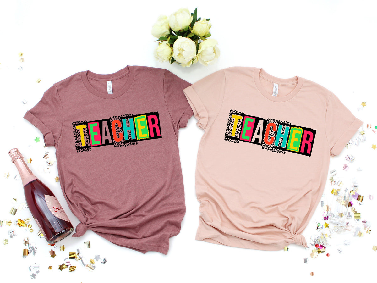 First Day of School Teacher Shirt: Colorful Back to School Tee