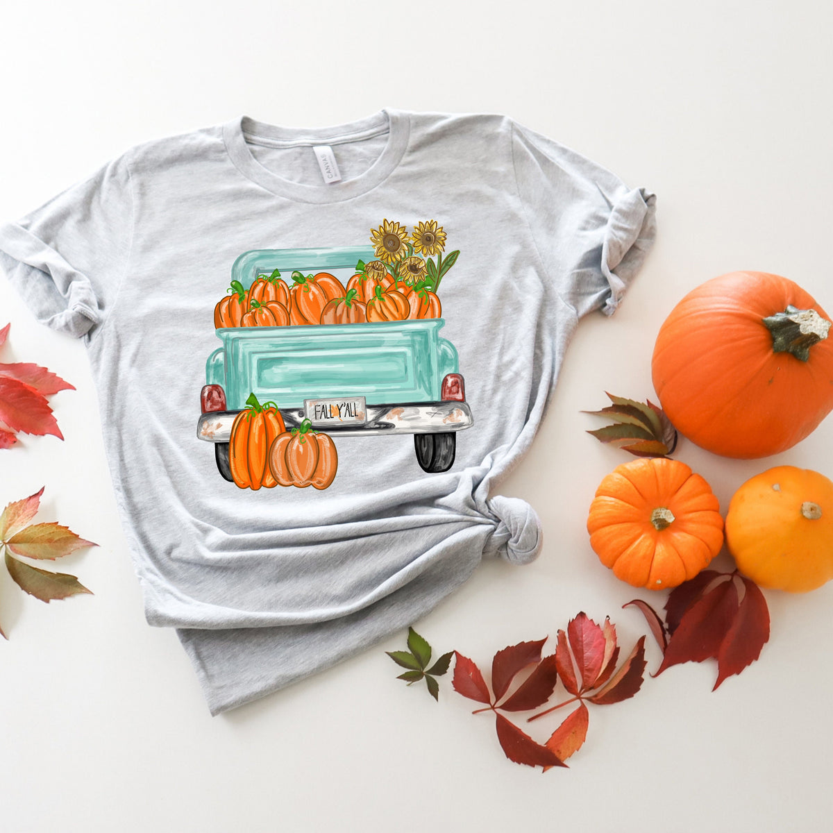 Fall Y'all Pumpkin Truck Shirt: Thanksgiving Family Tee