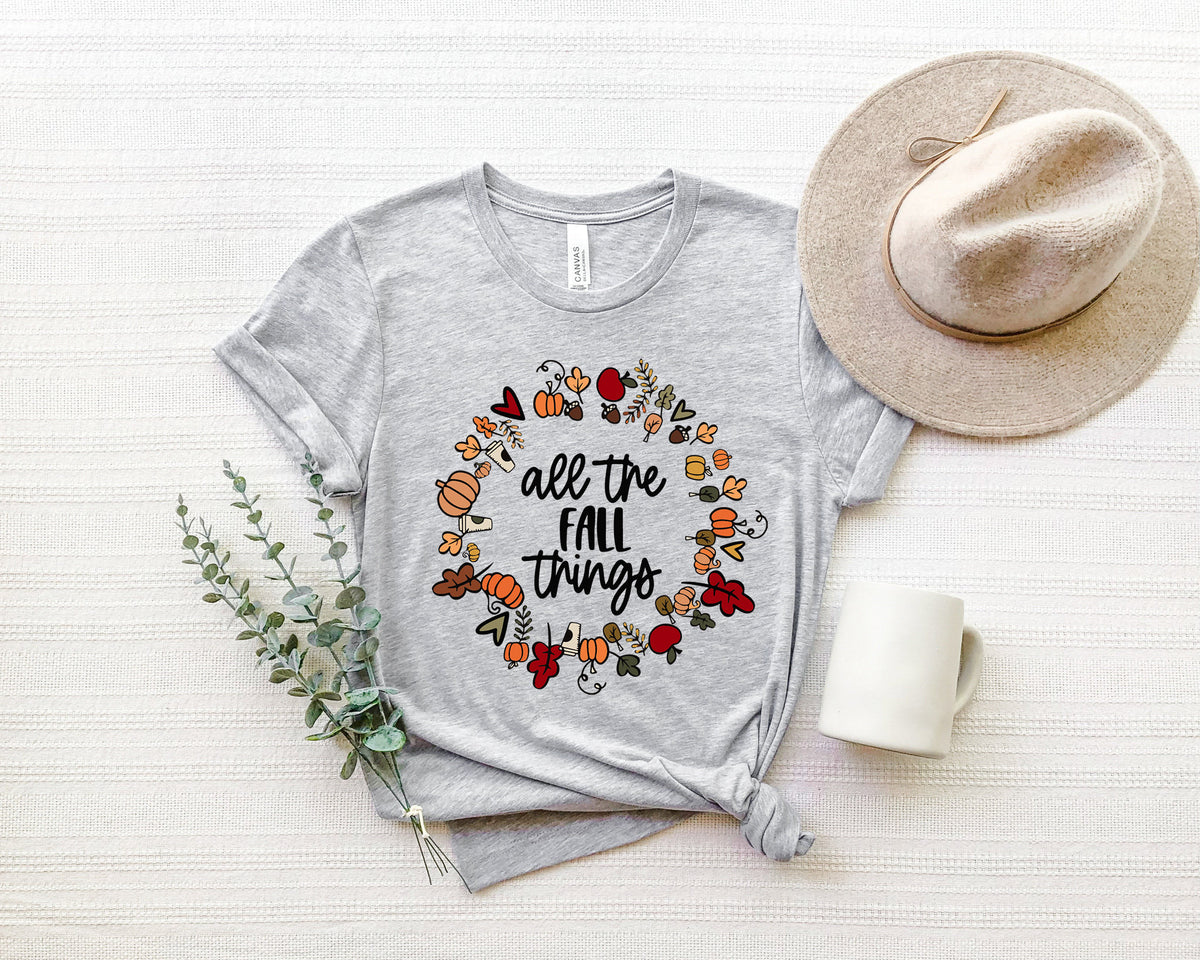 Cute Fall Things Shirt, Thanksgiving Food Shirt