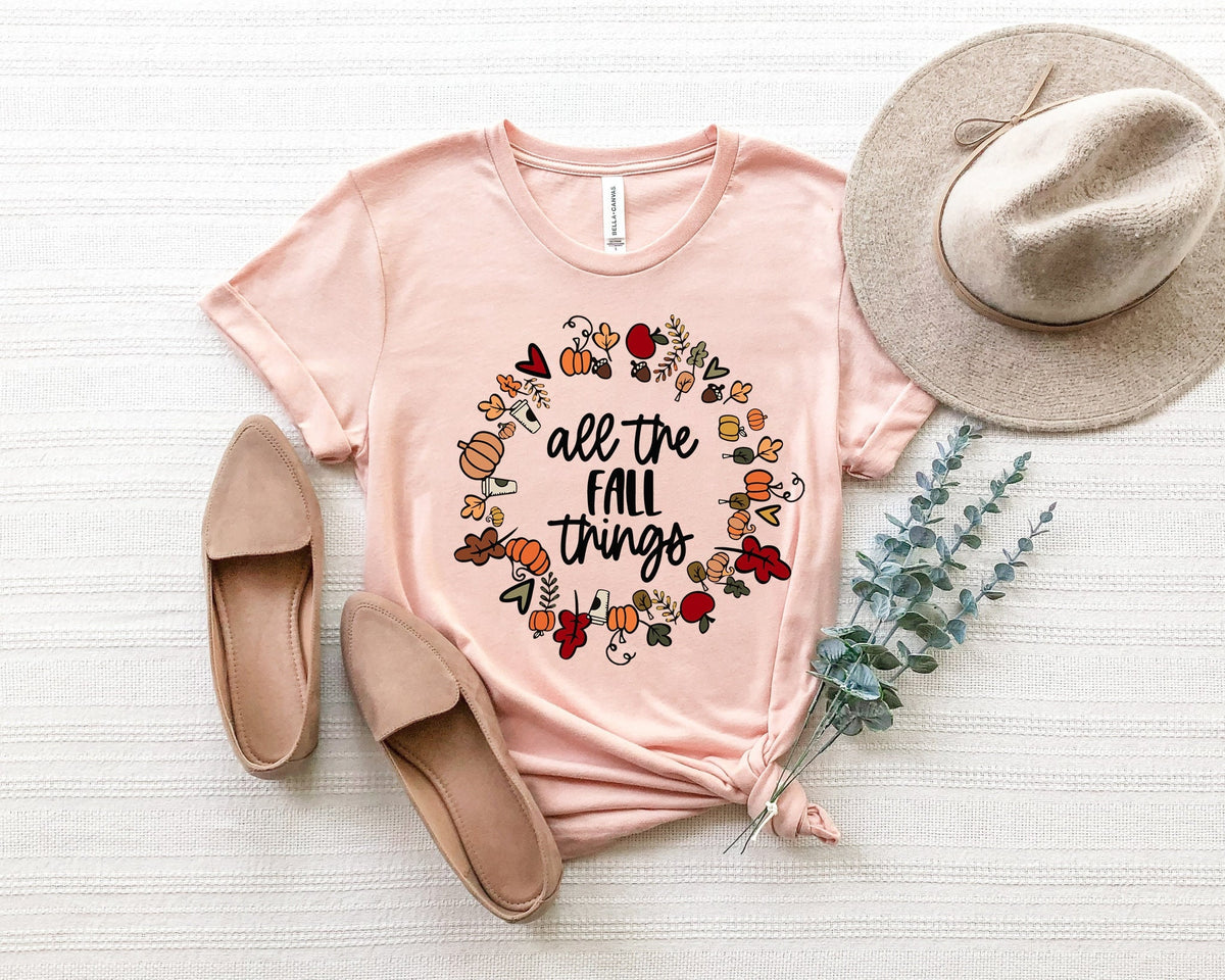 Cute Fall Things Shirt, Thanksgiving Food Shirt