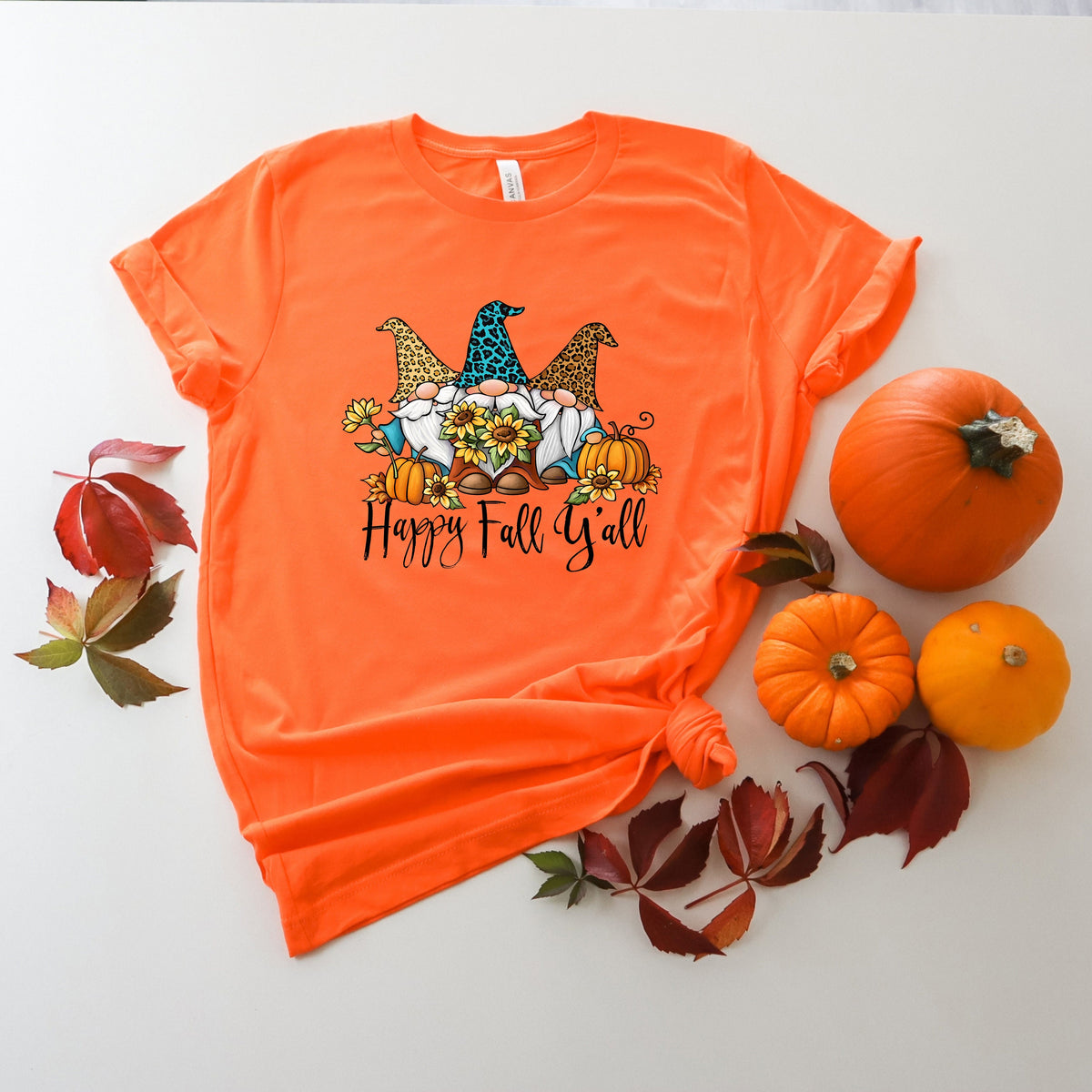 Happy Fall Y'all Gnomes Shirt, Thanksgiving Gnomes Tee