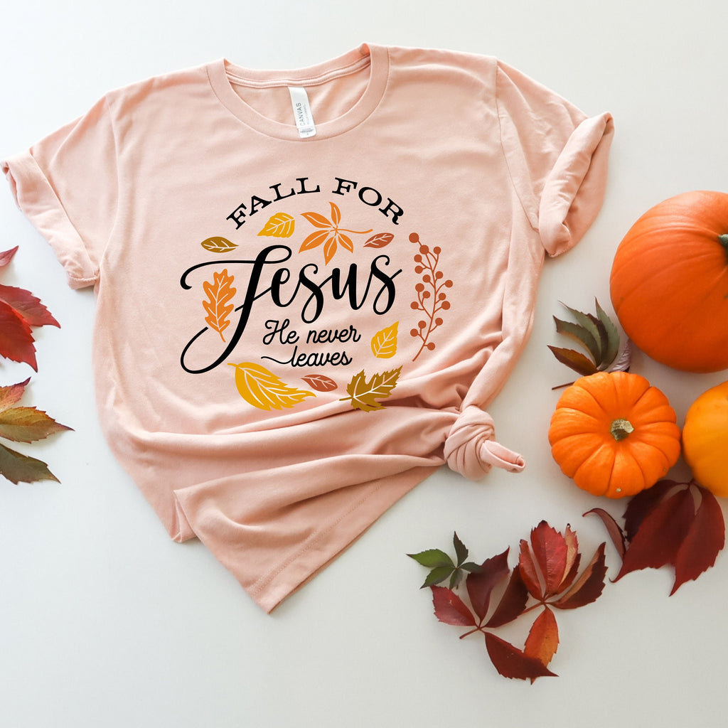 Fall For Jesus Shirt, Thanksgiving Christian Tee