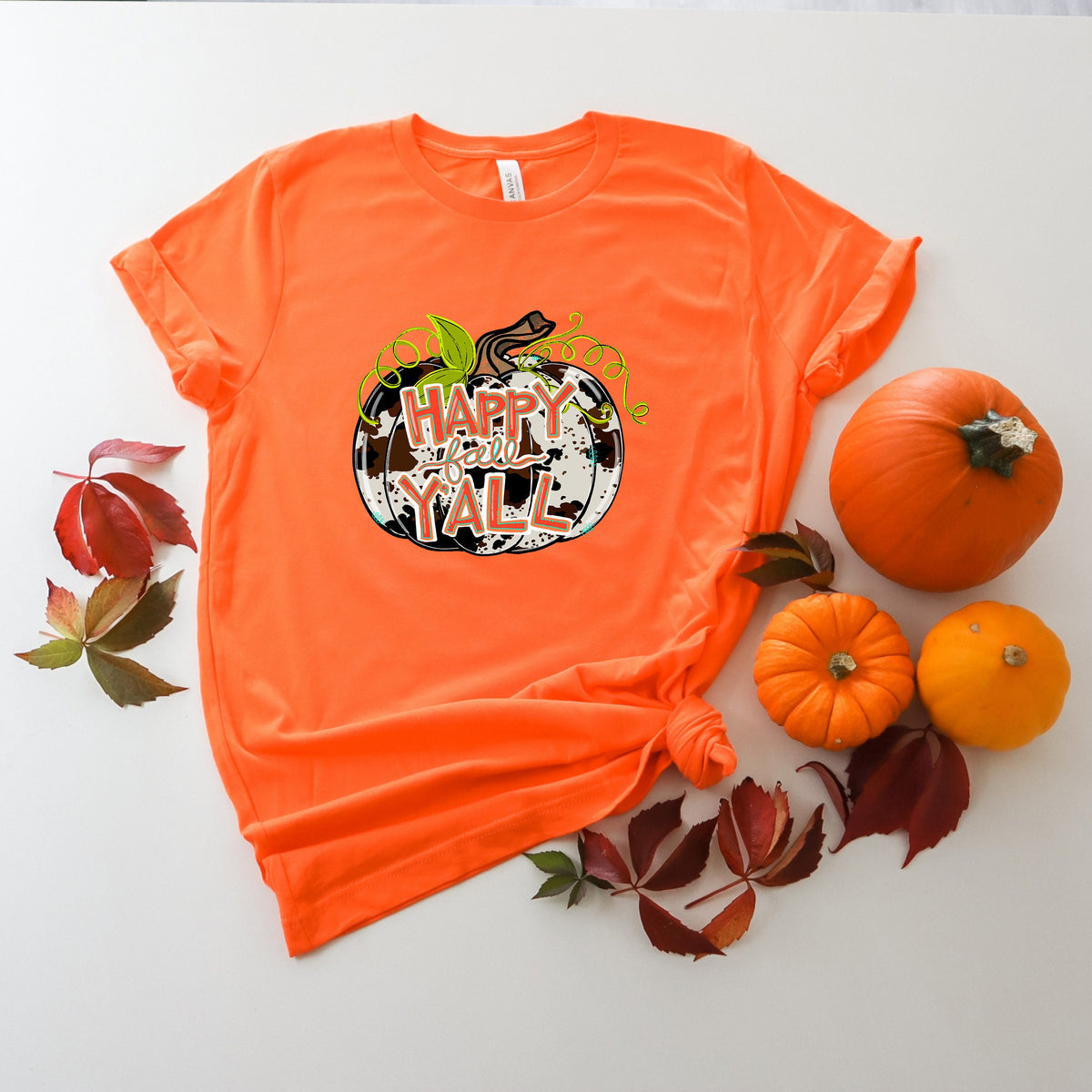 Leopard Pumpkin Fall Y'all Shirt - Thanksgiving Autumn Tee