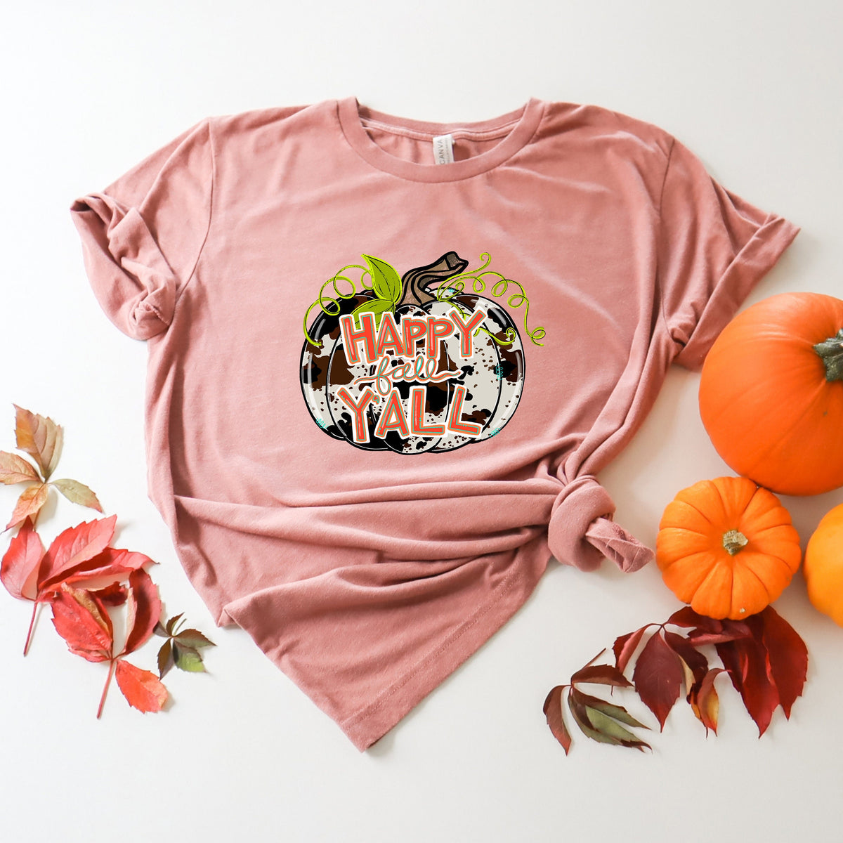 Leopard Pumpkin Fall Y'all Shirt - Thanksgiving Autumn Tee