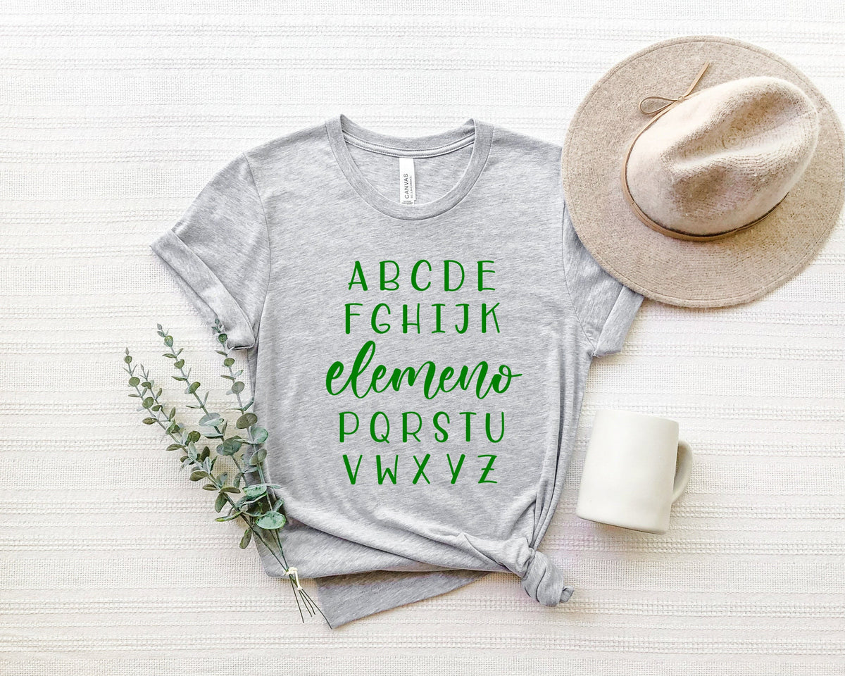 ABC Elemeno Teacher Shirt: Elementary Alphabet Tee