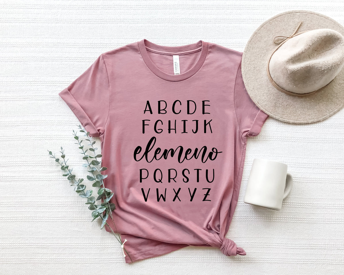 ABC Elemeno Teacher Shirt: Elementary Alphabet Tee