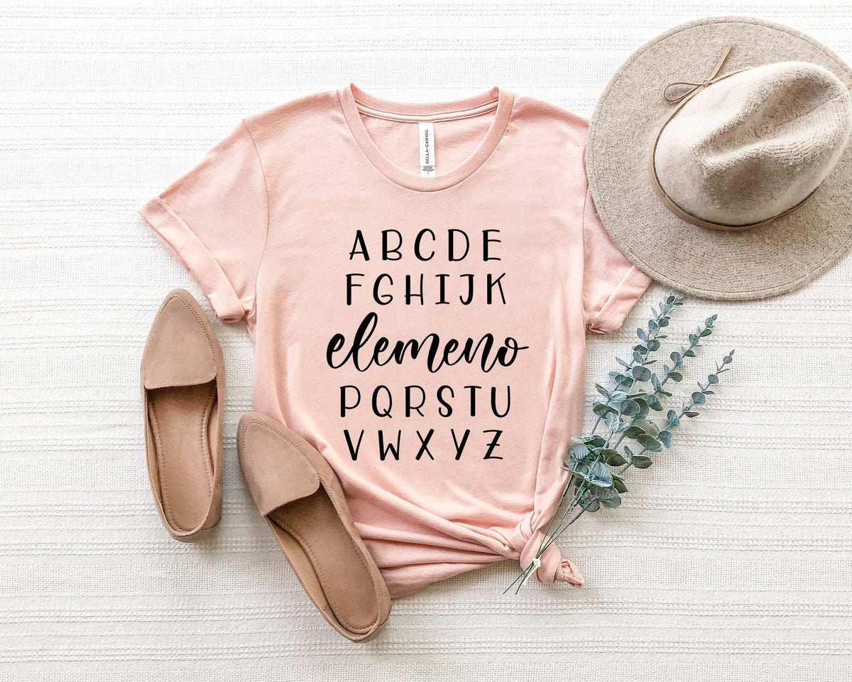ABC Elemeno Teacher Shirt: Elementary Alphabet Tee