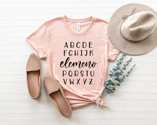 ABC Elemeno Teacher Shirt: Elementary Alphabet Tee