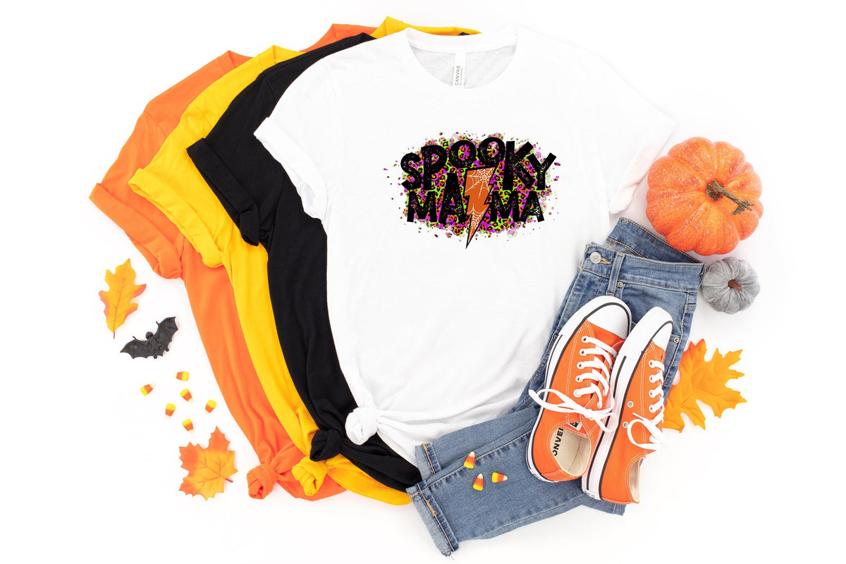 Spooky Mama Halloween Shirt, Witch Pumpkin Tee