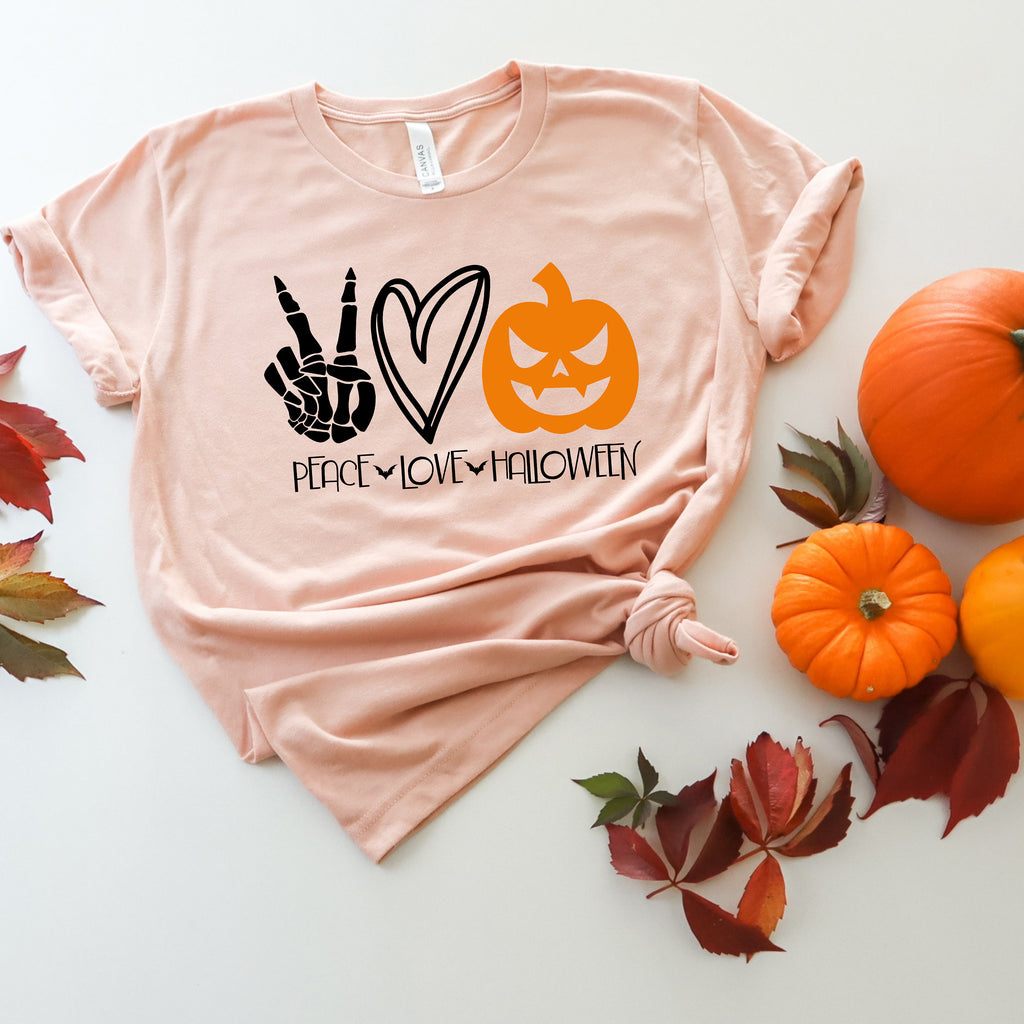 Peace Love Pumpkin Halloween Shirt