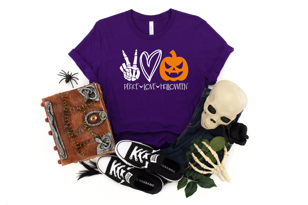 Peace Love Pumpkin Halloween Shirt