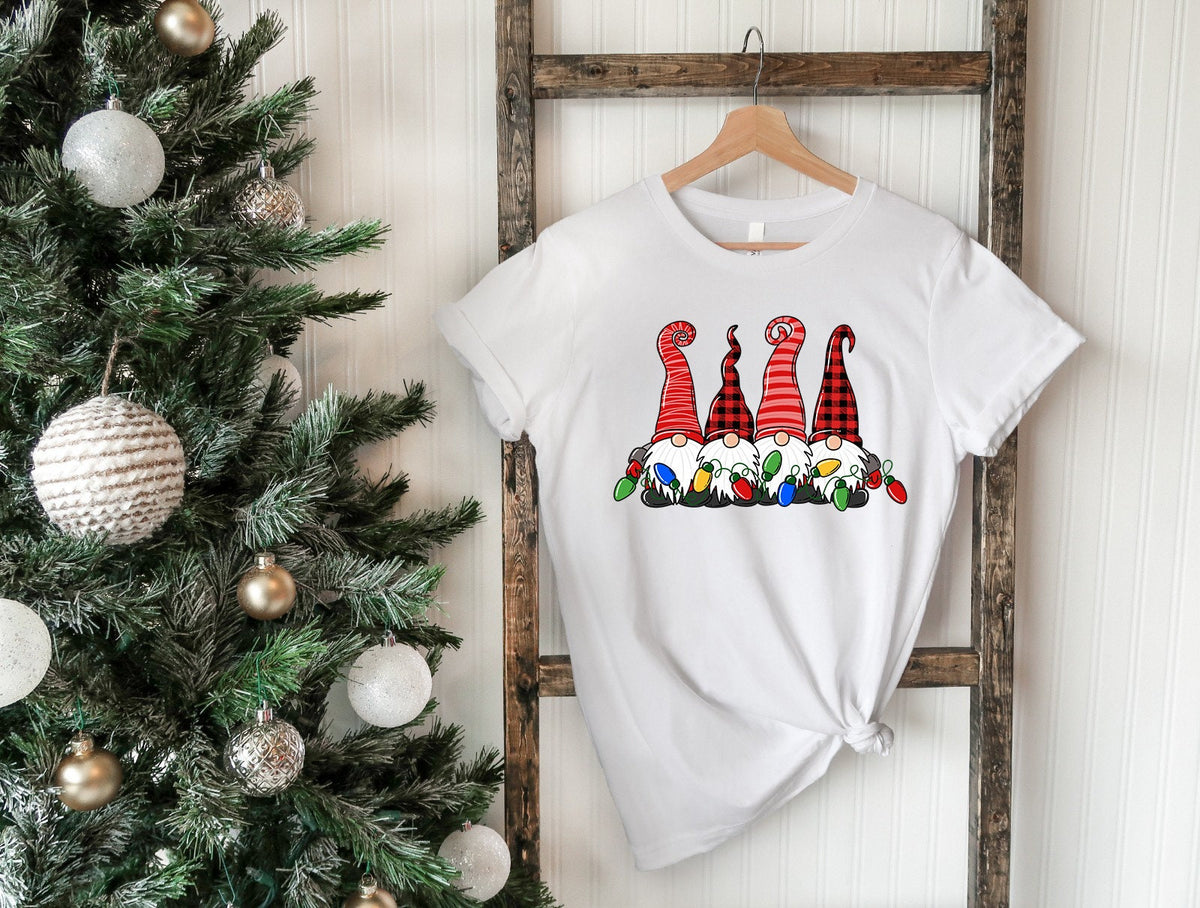 Christmas Gnomes Shirt: Holiday Lights Tee