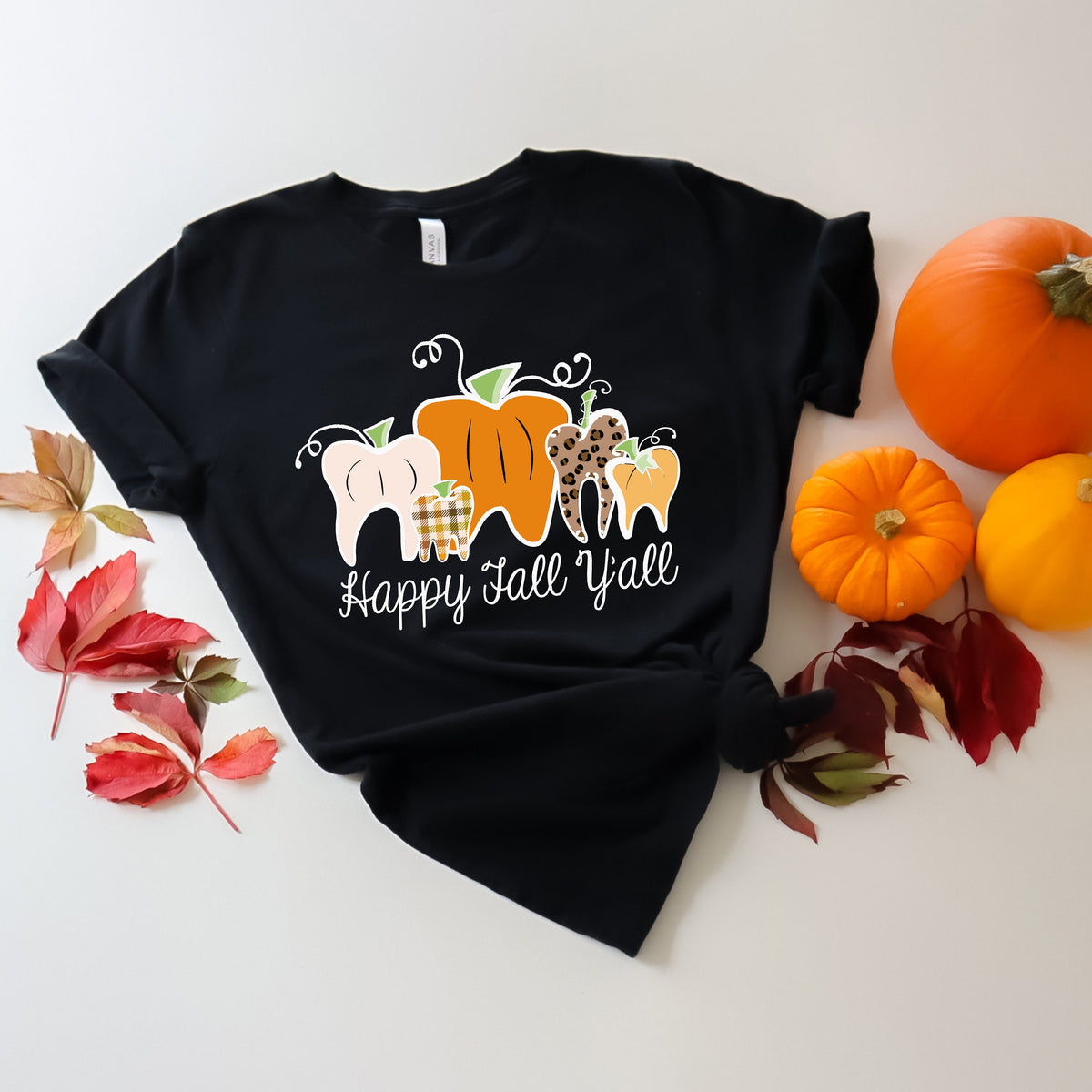 Dentist Fall Thanksgiving Shirt: Pumpkin Teeth Halloween Tee