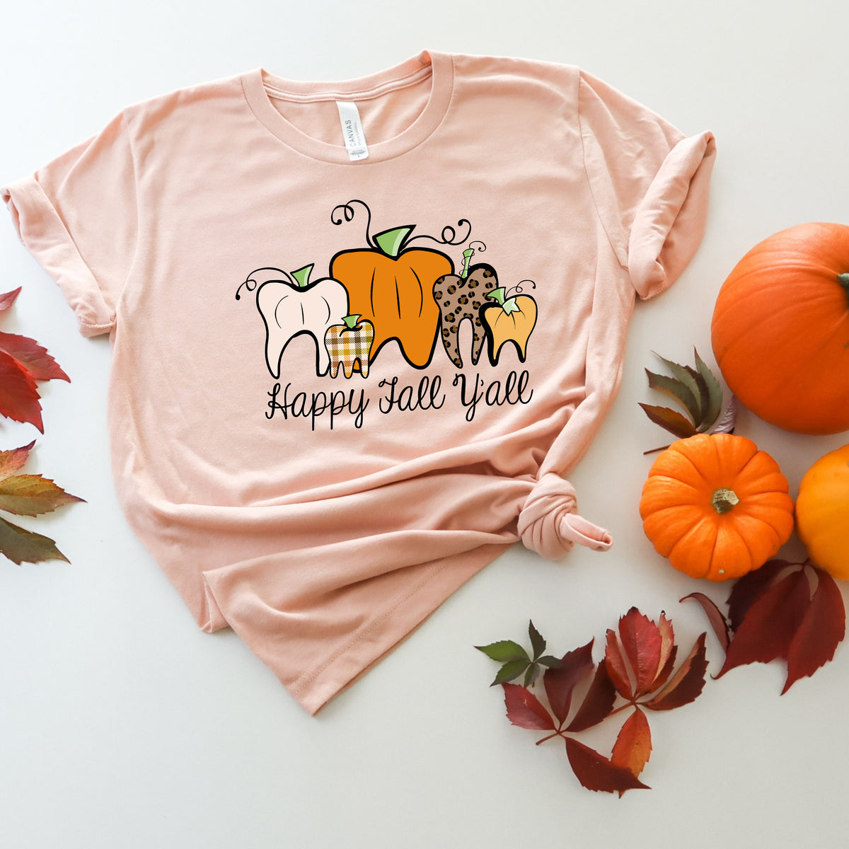Dentist Fall Thanksgiving Shirt: Pumpkin Teeth Halloween Tee