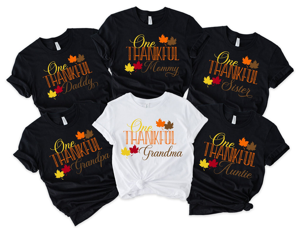Custom Family Thanksgiving Shirts: Matching Thankful T-Shirts