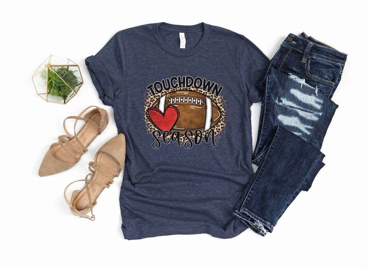 Touchdown Season Football Shirt: Game Day Tee, Fall & Halloween