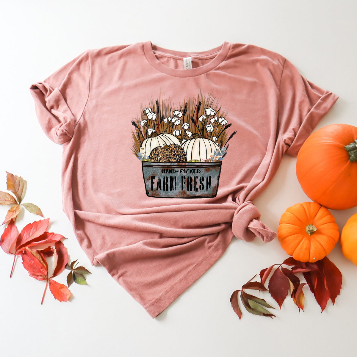 Pumpkin Farm Fresh Graphic Tee - Fall Women's Shirt