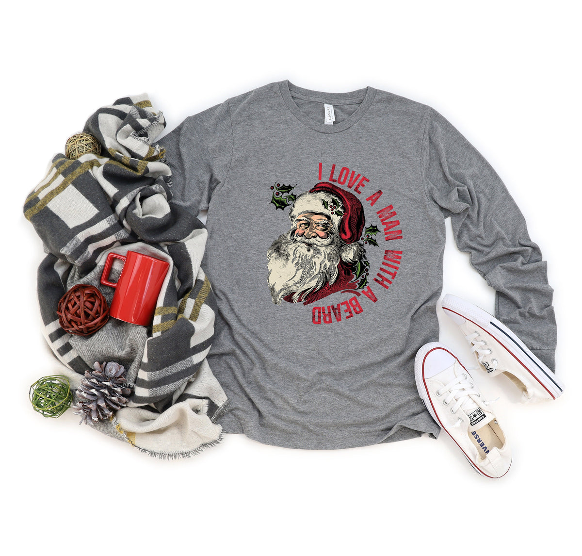 Retro Santa Shirt, Christmas Graphic Tee