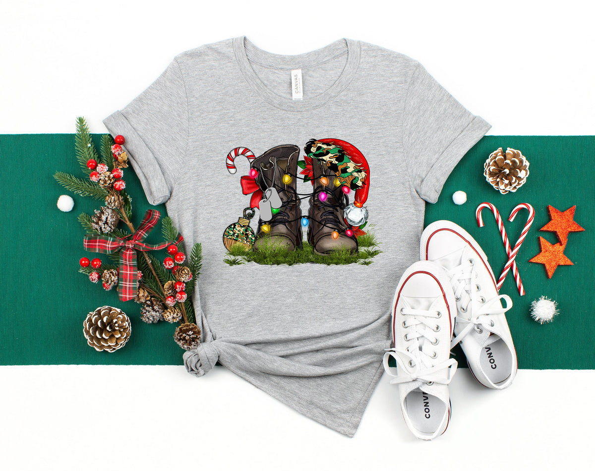 Custom Army Christmas Shirt: Military Veteran Holiday Tee