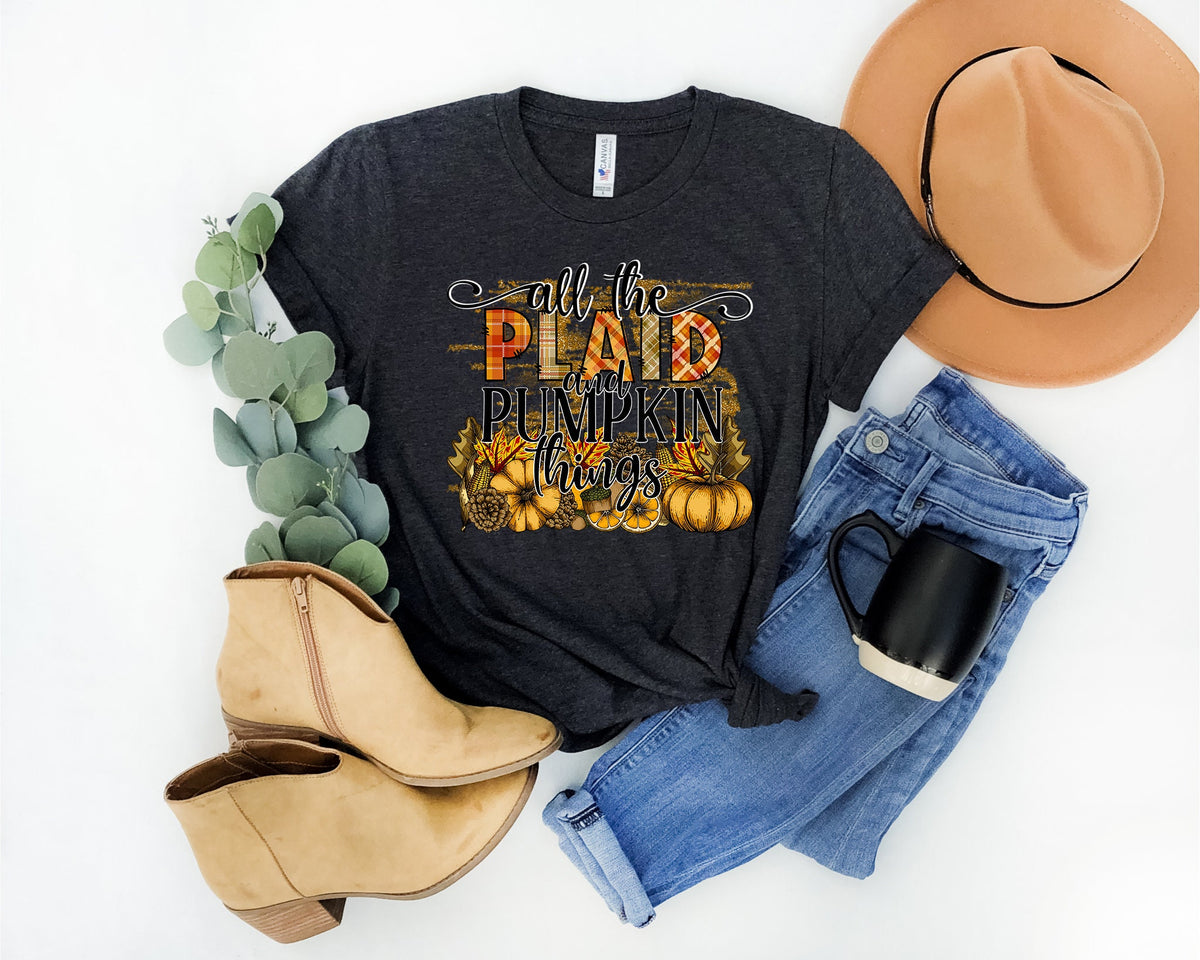 Watercolor Pumpkin T-shirt: Colorful Autumn Halloween Shirt