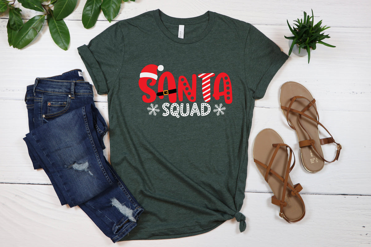 Santa Squad Christmas Matching Shirt: Family Crew Reunion