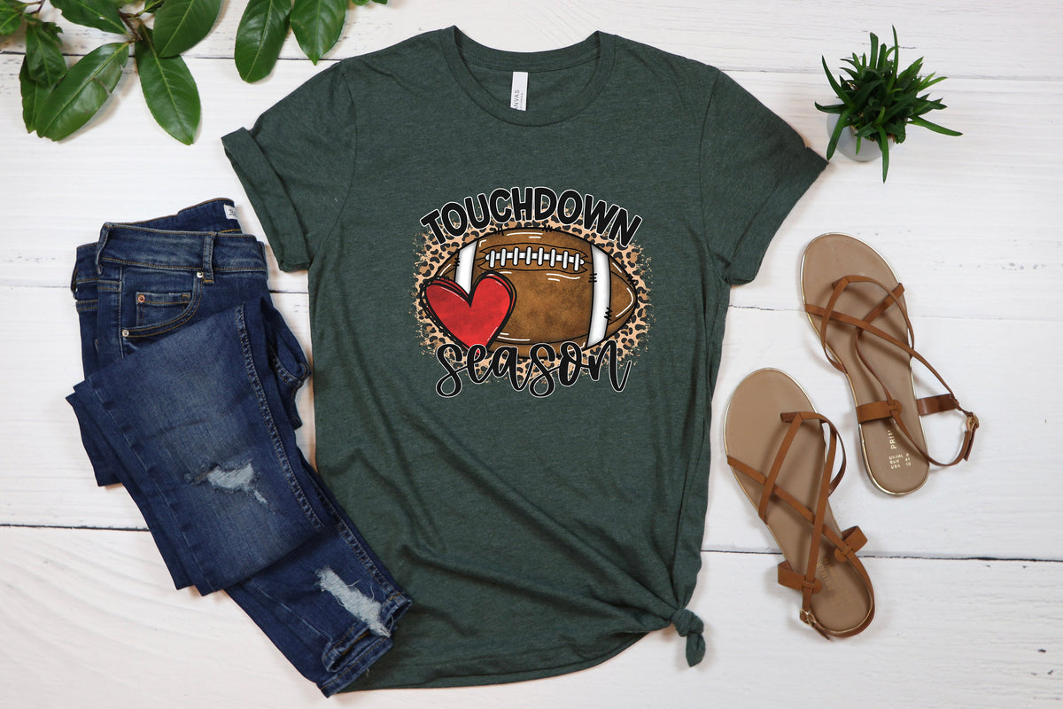 Touchdown Season Football Shirt: Game Day Tee, Fall & Halloween