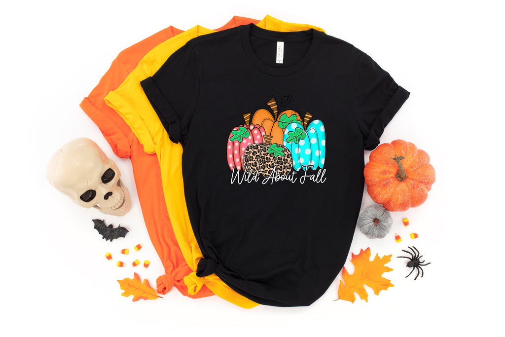 Wild About Fall T-Shirt: Leopard Pumpkin Halloween Tee